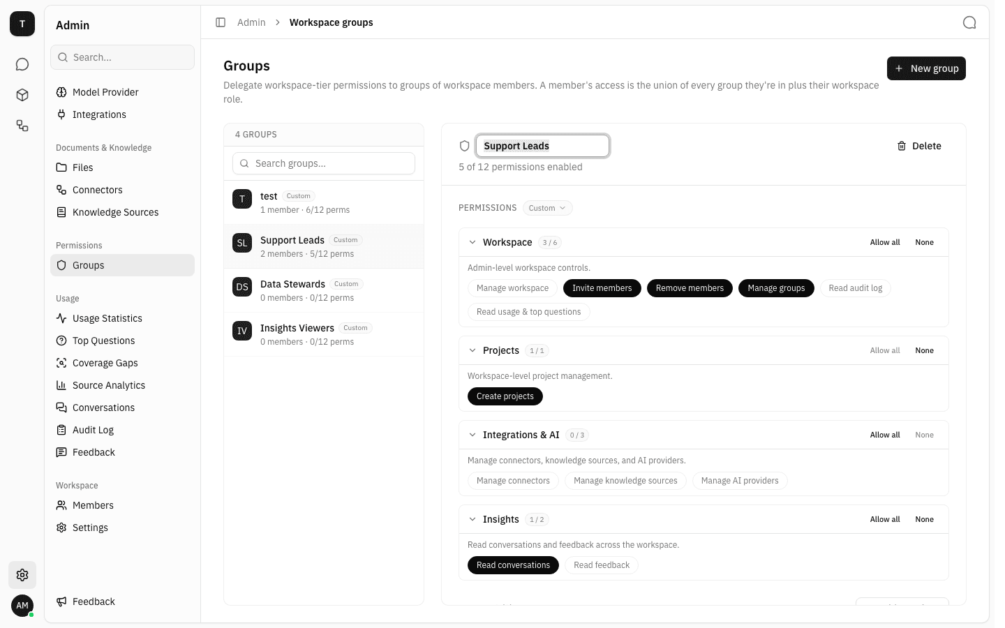Group name in inline edit mode